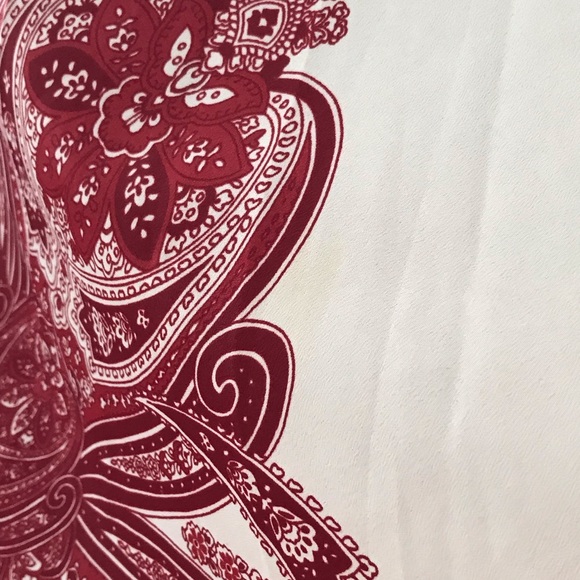 SOLDOversized maroon and white blouse - Picture 5 of 6